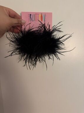 Black Feather Statement earrings- Women Accessories